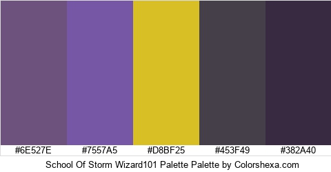 School Of Storm Wizard101 Palette Colors Logo