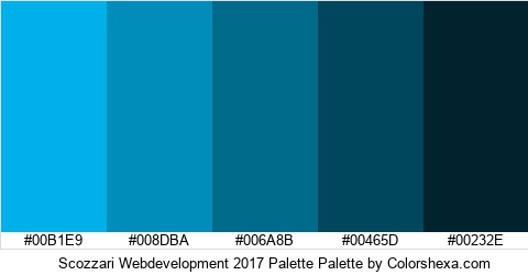 Scozzari Webdevelopment 2017 Palette Colors Logo
