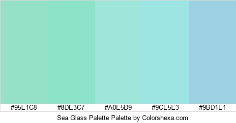 Sea Glass Palette Colors Logo