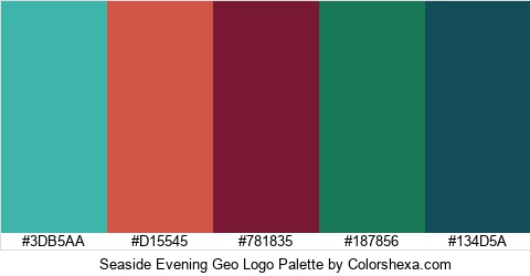 Seaside Evening Geo Logo Colors Logo