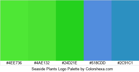 Seaside Plants Logo Colors Logo