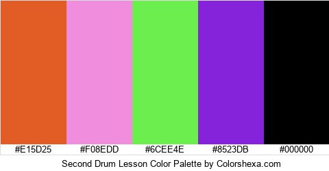 Second Drum Lesson Color Colors Logo