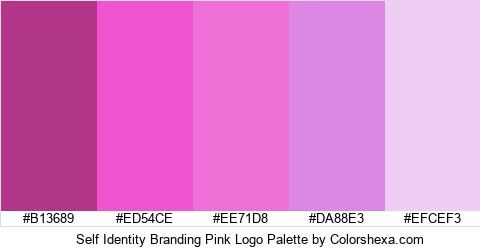 Self Identity Branding Pink Logo Colors Logo