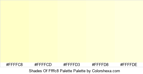 Shades Of Ffffc8 Palette Colors Logo