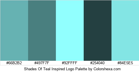 Shades Of Teal Inspired Logo Colors Logo