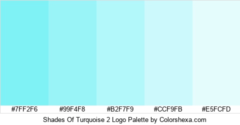 Shades Of Turquoise 2 Logo Colors Logo