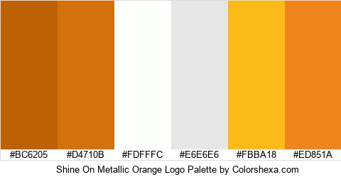 Shine On Metallic Orange Logo Colors Logo