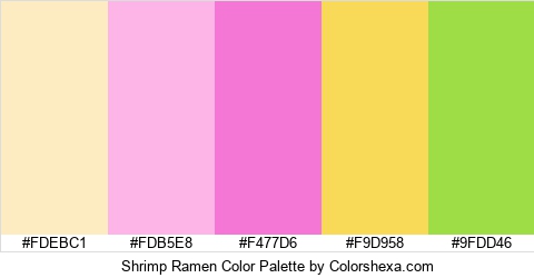 Shrimp Ramen Color Colors Logo