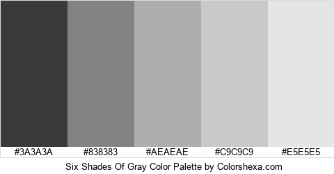 Six Shades Of Gray Color Colors Logo