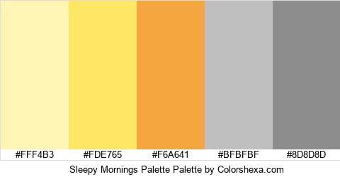 Sleepy Mornings Palette Colors Logo