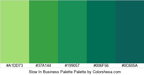 Slow In Business Palette Colors Logo