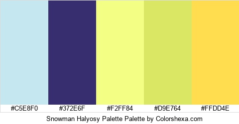 Snowman Halyosy Palette Colors Logo