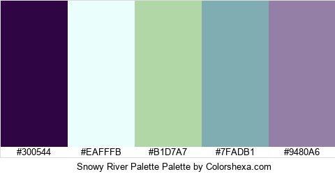 Snowy River Palette Colors Logo