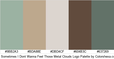 Sometimes I Dont Wanna Feel Those Metal Clouds Logo Colors Logo