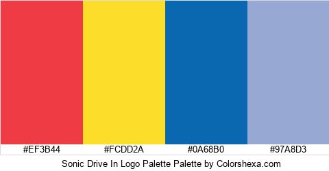 Sonic Drive In Logo Palette Colors Logo