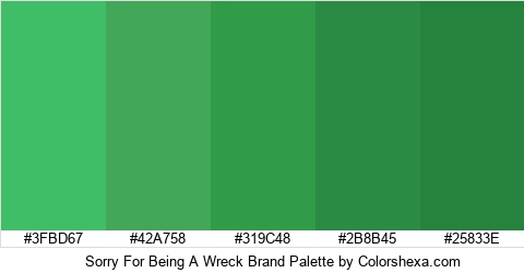 Sorry For Being A Wreck Brand Colors Logo