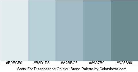 Sorry For Disappearing On You Brand Colors Logo