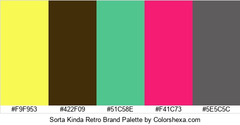 Sorta Kinda Retro Brand Colors Logo
