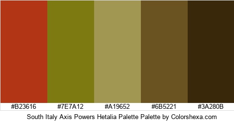 South Italy Axis Powers Hetalia Palette Colors Logo