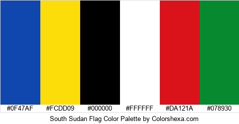 South Sudan Flag Color Colors Logo
