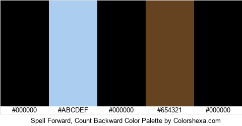 Spell Forward, Count Backward Color Colors Logo