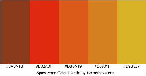 Spicy Food Color Colors Logo