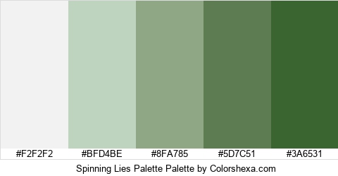 Spinning Lies Palette Colors Logo