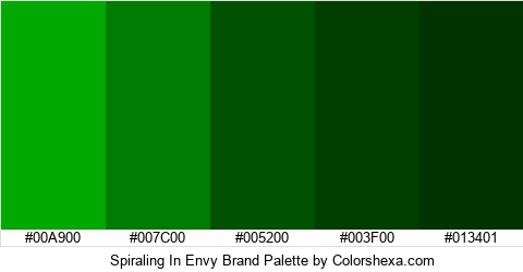Spiraling In Envy Brand Colors Logo