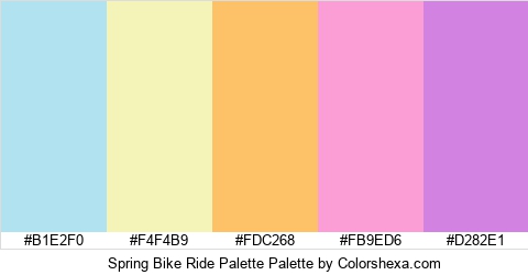 Spring Bike Ride Palette Colors Logo