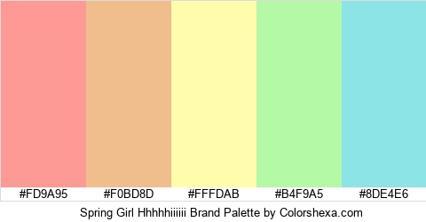 Spring Girl Hhhhhiiiiii Brand Colors Logo
