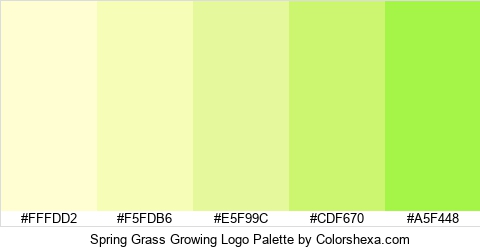 Spring Grass Growing Logo Colors Logo