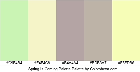 Spring Is Coming Palette Colors Logo