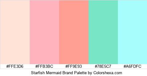 Starfish Mermaid Brand Colors Logo