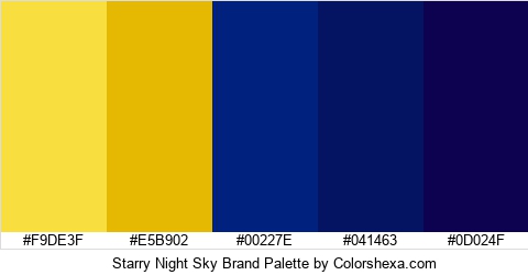 Starry Night Sky Brand Colors Logo