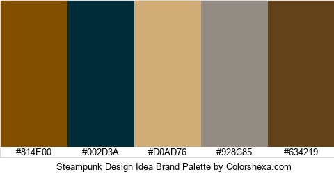 Steampunk Design Idea Brand Colors Logo