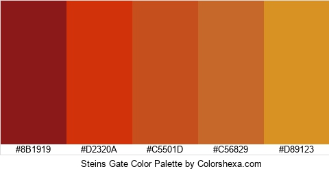 Steins Gate Color Colors Logo