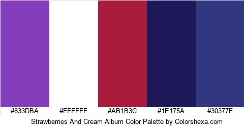 Strawberries And Cream Album Color Colors Logo