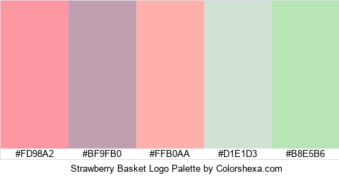 Strawberry Basket Logo Colors Logo