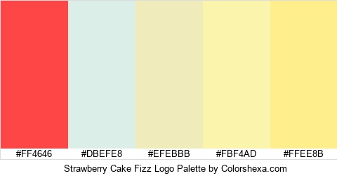 Strawberry Cake Fizz Logo Colors Logo