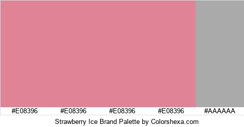 Strawberry Ice Brand Colors Logo