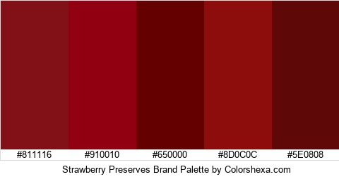 Strawberry Preserves Brand Colors Logo