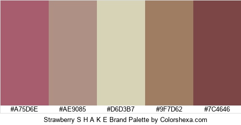 Strawberry S H A K E Brand Colors Logo