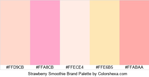 Strawberry Smoothie Brand Colors Logo