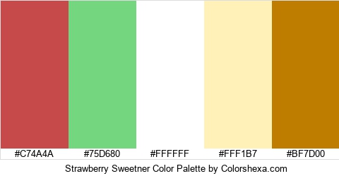 Strawberry Sweetner Color Colors Logo