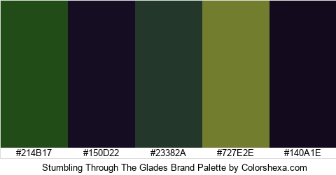 Stumbling Through The Glades Brand Colors Logo