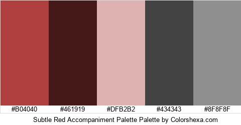 Subtle Red Accompaniment Palette Colors Logo
