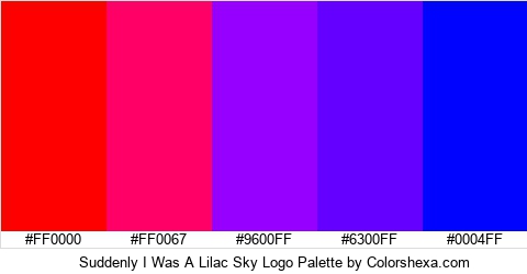 Suddenly I Was A Lilac Sky Logo Colors Logo