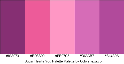 Sugar Hearts You Palette Colors Logo