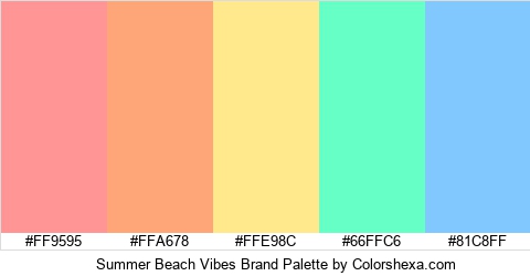 Summer Beach Vibes Brand Colors Logo