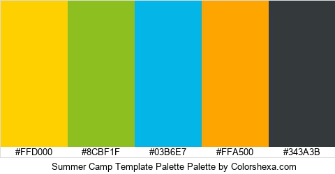 Summer Camp Template Palette Colors Logo